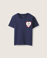 Playera Beige Texto Love,AZUL MARINO