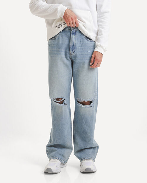 Jeans Straight Destrucciones
