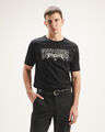 Playera Estampada Gris,NEGRO