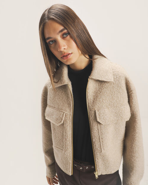 Abrigo Bolsillos Beige