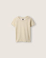 Playera Estampada Manga Corta,CREMA