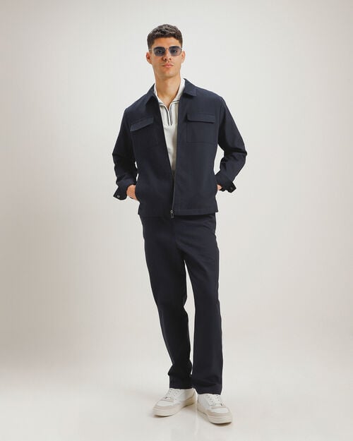 Chamarra Azul Fit Regular