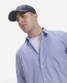 Camisa Azul Rayas,BLANCO HUESO