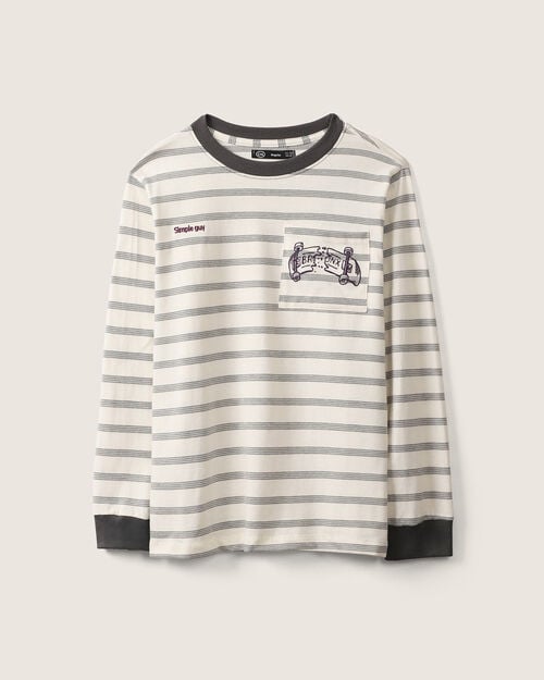 Playera Blanca Rayas