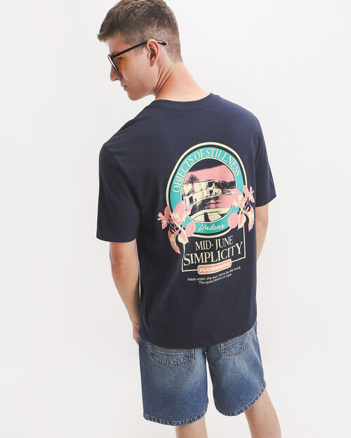 Playera Azul Manga Corta