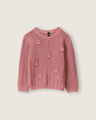 Suéter Crochet Con Flores,ROSA EMPOLVADO
