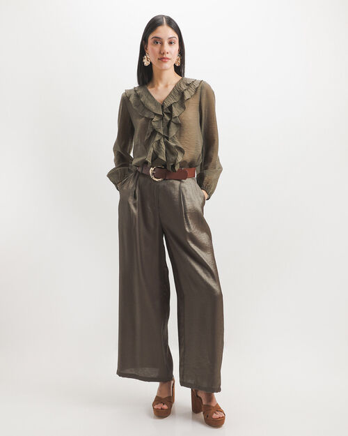 Blusa Verde Volantes