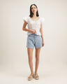 Short Azul Dad Fit,AZUL CIELO