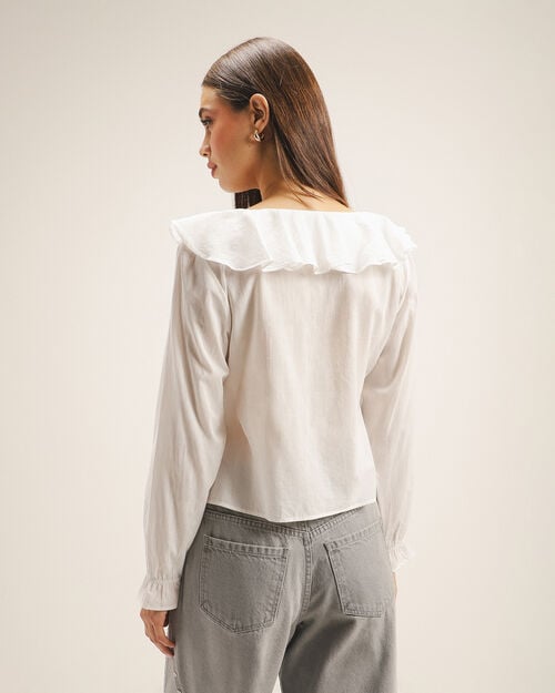 Blusa Beige Volantes