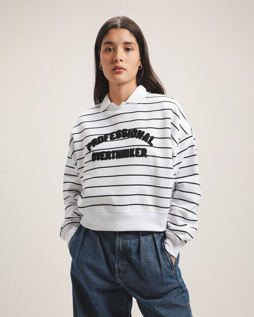 Sudadera Cropped Rayas