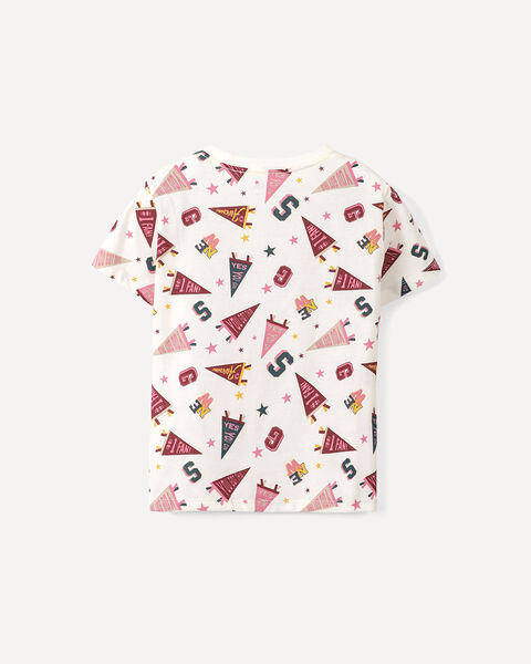 Playera Blanca Estampada