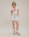 Short Cintura Elástica Coca Cola,BLANCO