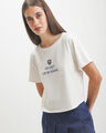 Playera Cropped Gr&aacute;fico,BLANCO HUESO