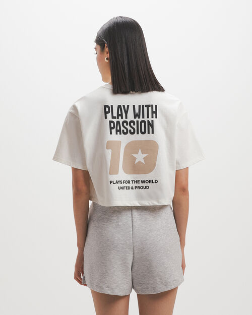 Playera Blanca Cropped