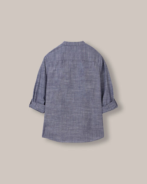 Camisa Azul Manga Larga