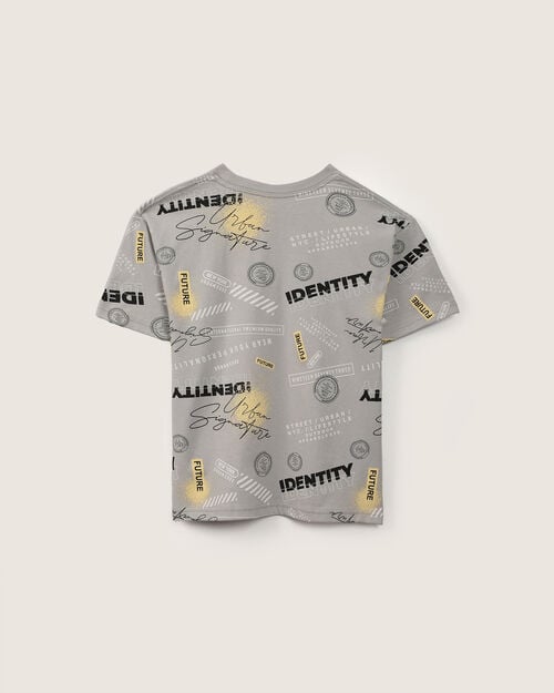 Playera Gris Manga Corta