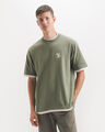 Playera Beige Gr&aacute;fico,OLIVO
