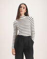 Top Cuello Alto Verde,BLANCO