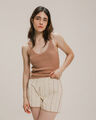 Crop Top De Punto Naranja,ARENA