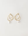 Aretes Flor Texturizada,BLANCO HUESO