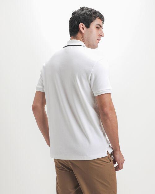 Polo Blanca Tejida