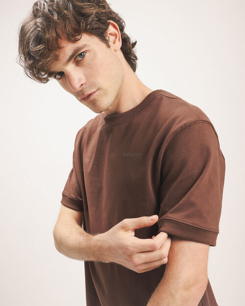 Playera Fit Relaxed Café
