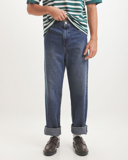 Wide Leg Jeans Marino