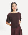 Playera Verde B&aacute;sica,ROJO VINO