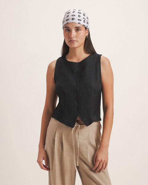 Chaleco Negro Textura