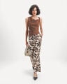 Pantal&oacute;n Estampado Tropical,BEIGE