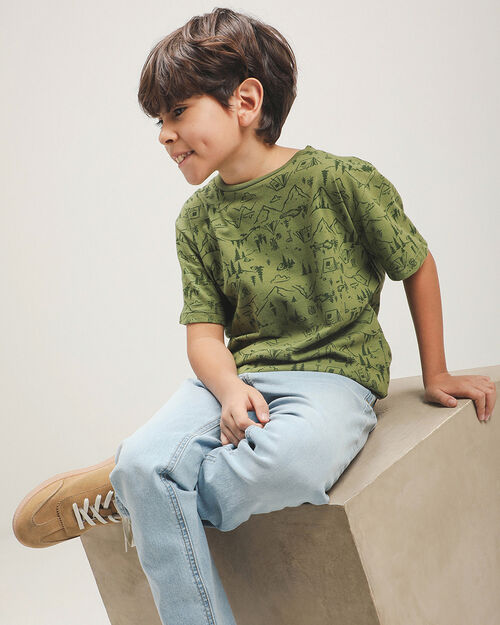 Playera Estampada Verde