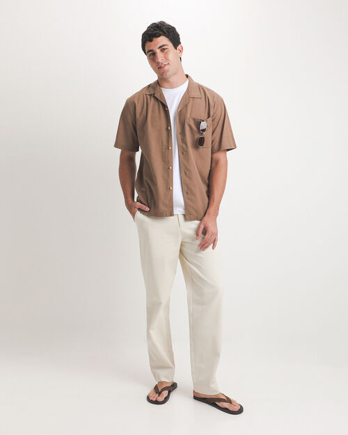Camisa Caf&eacute; Bolsillo
