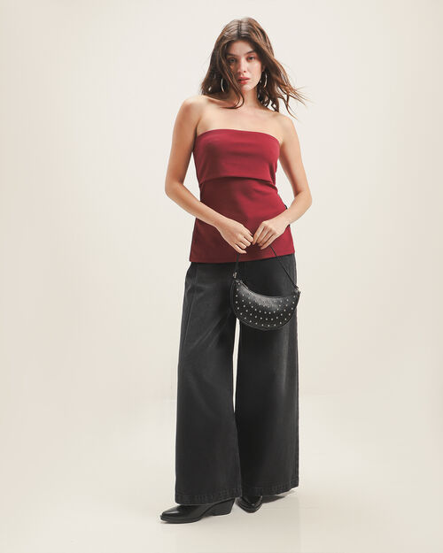 Top Strapless Rojo