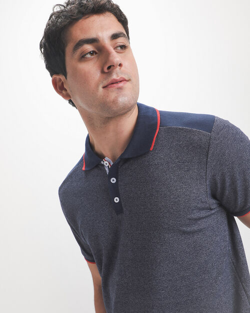 Polo Manga Corta Azul