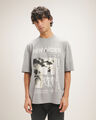 Playera Oversize Estampada,GRIS