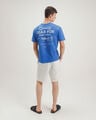 Playera Fit Regular Estampada,AZUL INDIGO