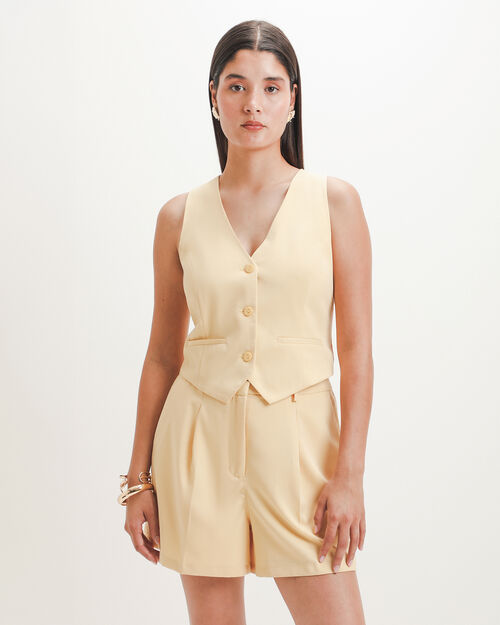 Chaleco Amarillo Lino