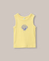 Tank Top Estampada Azul,AMARILLO
