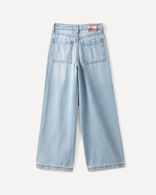 Wide Leg Jeans Azul
