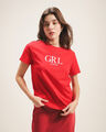 Playera Con Estampado,ROJO