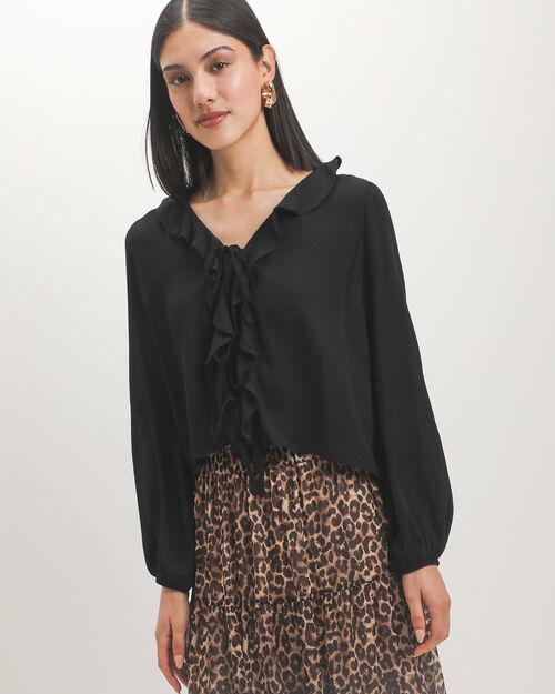 Blusa Negra Lazos