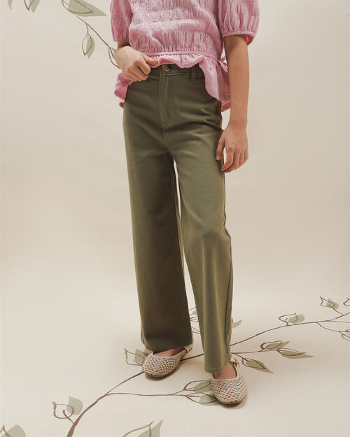 Pantal&oacute;n Verde Wide Leg