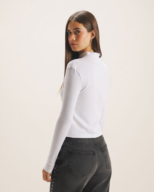 Top Blanco Cuello Alto