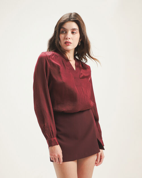 Camisa Roja Satinada