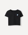 Playera Boxy Blanca,NEGRO
