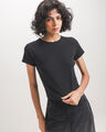 Playera B&aacute;sica Azul,NEGRO