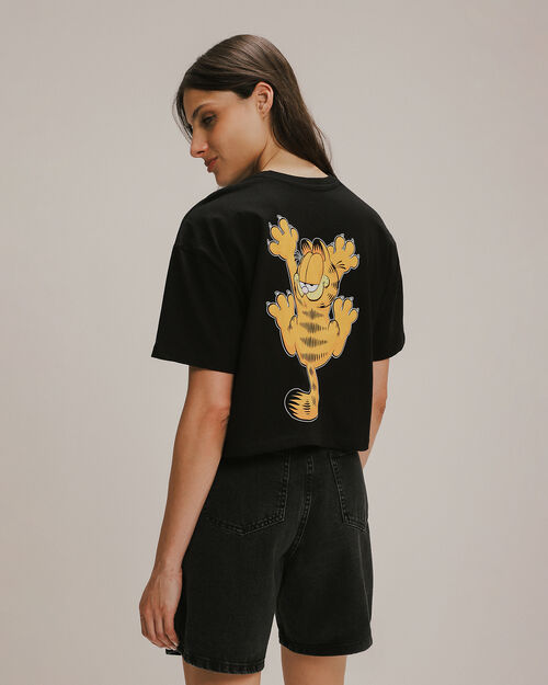 Playera Cropped Garfield