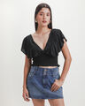 Blusa Negra Smock,NEGRO