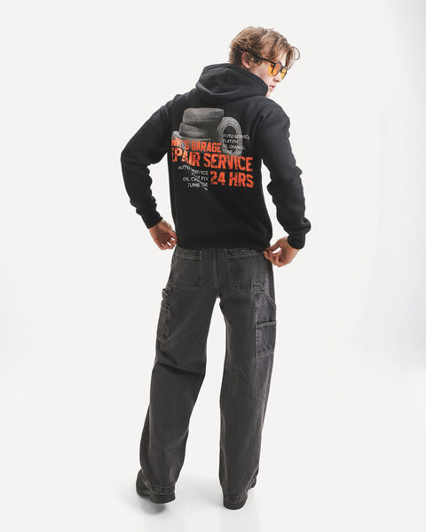 Sudadera Negra Estampada