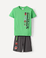 Conjunto Playera Short Minecraft,GRIS CARBON